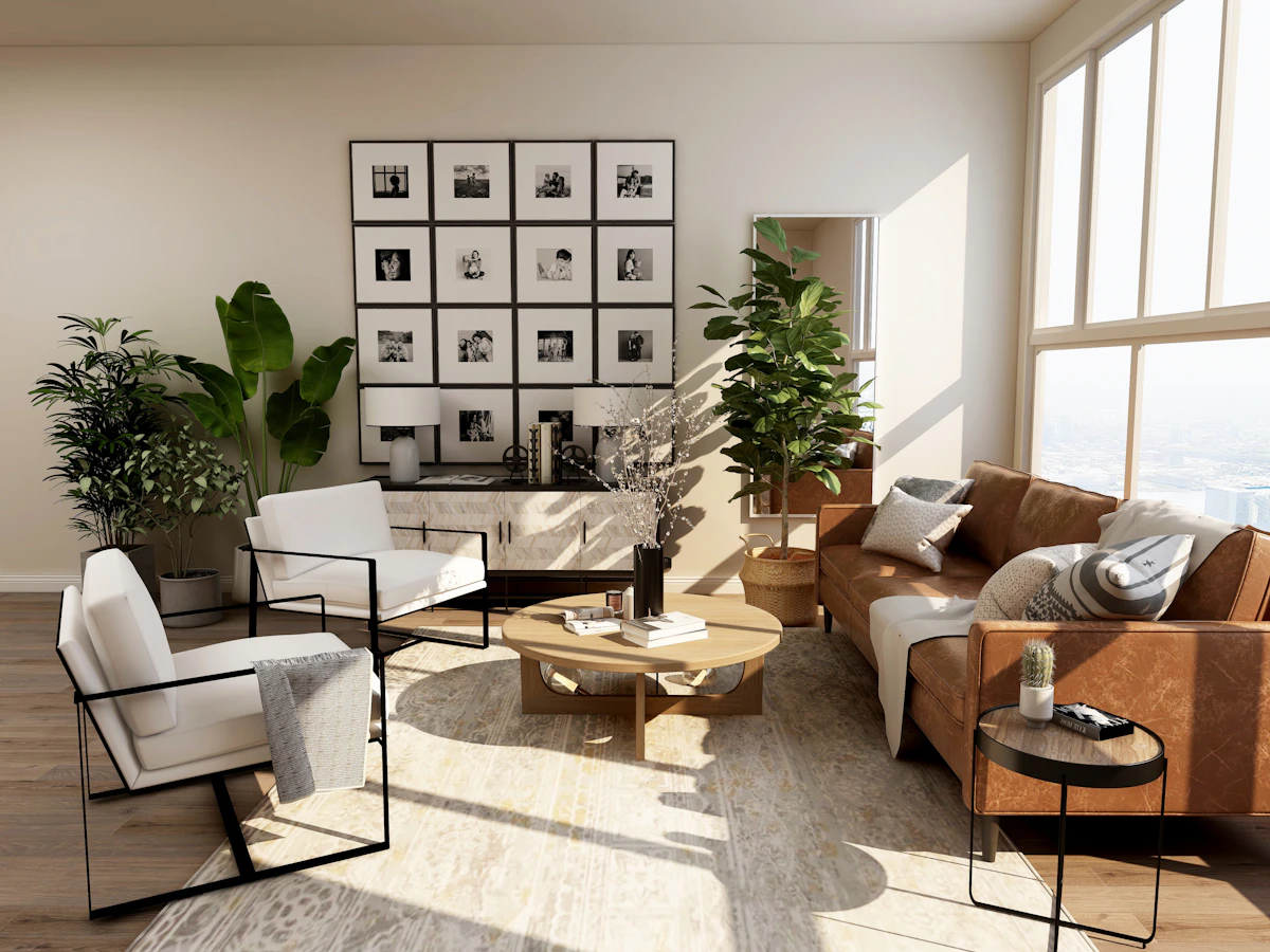 Interior moderno y acogedor de una vivienda